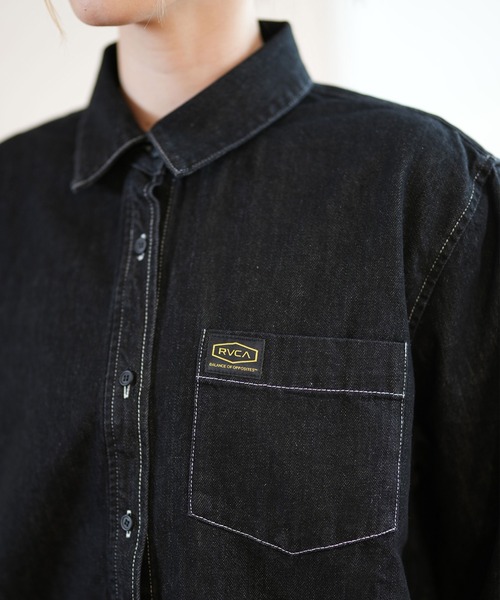ブラウス シャツ RVCA/ルーカ デニム 長袖シャツ BE044-106 レディース RVCA ルーカ 長袖シャツ レディース デニムシャツ BE044-106