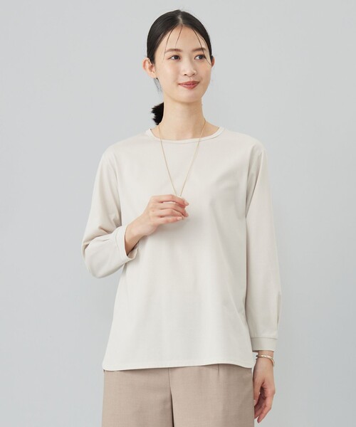 tシャツ プレーティング シャツテール ロングスリーブ Tシャツ レディース