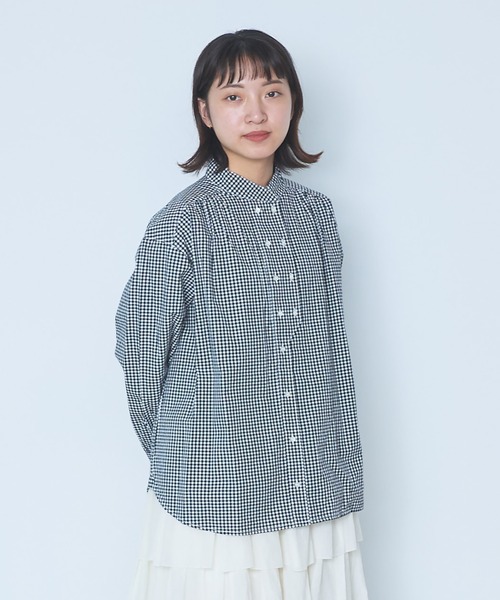 bulle de savon ブラウス シャツ オックス コック長袖ブラウス