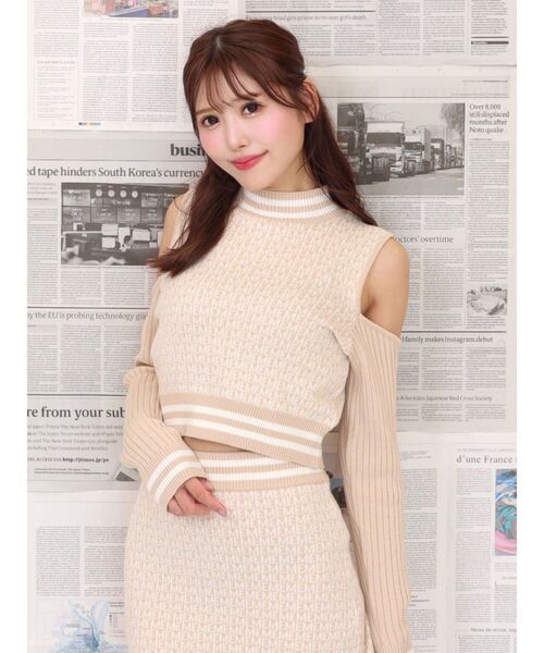 EATME ロゴニット セットアップ EATME ニット セーター EMロゴニットTOP（セットアップ可能