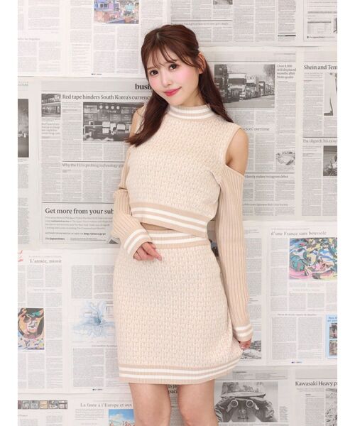 ニット セーター EMロゴニットTOP（セットアップ可能） レディース EATME ニット セーター EMロゴニットTOP（セットアップ可能