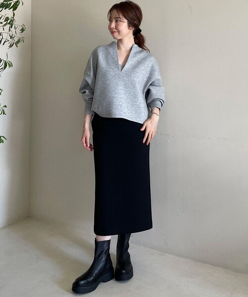 UNFILO スカート BEAUTY FORM JERSEY Iラインスカート