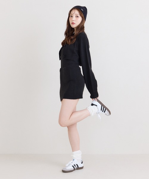 EIMYロゴボタンニットセットワンピース(F BLACK): ONEPIECE