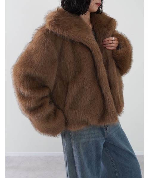 出品本日(1/29)まで！新品未使用 Re:EDIT フェイクファーコート 出品本日(1/29)まで！新品未使用 Re:EDIT フェイクファーコート