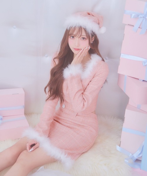 sugar nine コスプレ ロングスリーブツイードサンタコスプレ