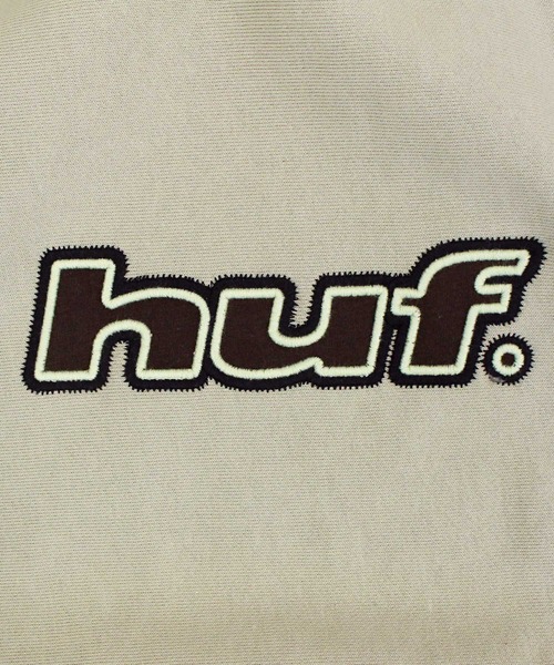 HUF ハフ ロゴアップリケ フーデッドフリーススウェットパーカー HUF パーカー ロゴアップリケ フードデッド フリース スウェット