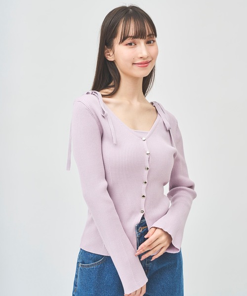 カーディガン ＭＡＮＹ　ＷＡＹビスチェセットニット レディース