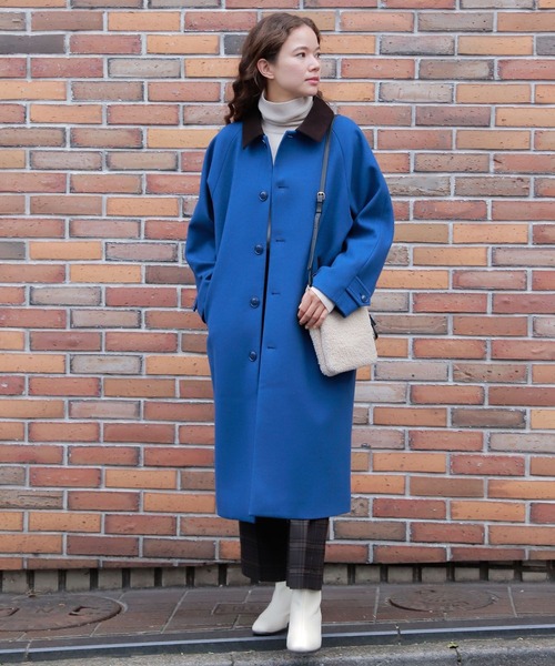 niko and... レザーコート　カラー完売品 niko and…（ニコアンド） コート TALL グリーン レディース : ZOZOTOWN