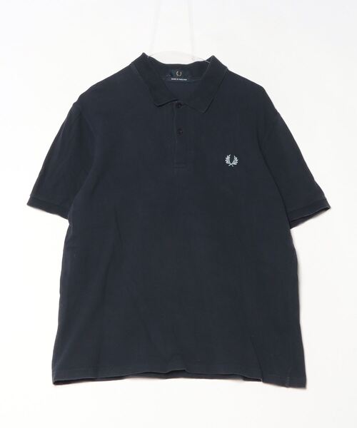 フレッドペリーのネイビーポロシャツ FRED PERRY 「FRED PERRY」 半袖ポロシャツ 44 ネイビー メンズ