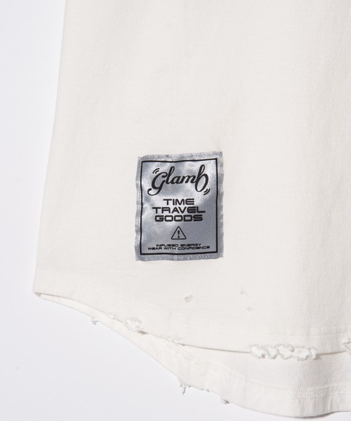 glamb（グラム） tシャツ Damaged Raglan T-Shirt / ダメージラグラン