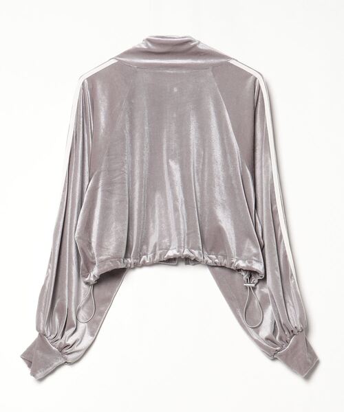 「Fashion Letter」 ジップアップブルゾン M シルバー レディース_画像2