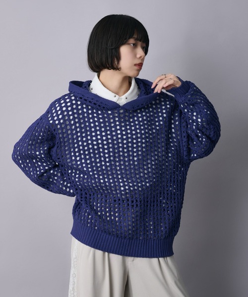 Ellno Loset（エルノロゼット） パーカー メッシュフーディ メンズ