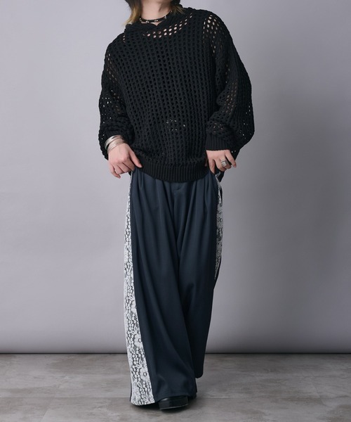 Ellno Loset（エルノロゼット） パーカー メッシュフーディ メンズ