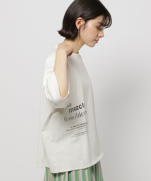 tシャツ ミニ裏毛ポロスウェット レディース feepur（フェピュール）の「ミニ裏毛アソートロゴスウェット