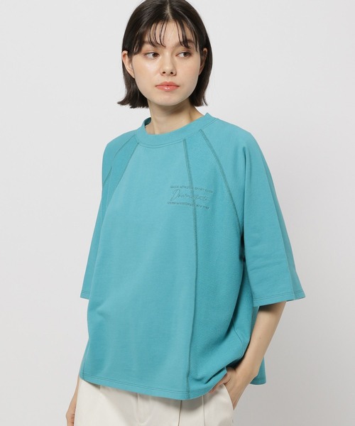niko and…（ニコアンド） tシャツ ミニ裏毛ロゴプルオーバー