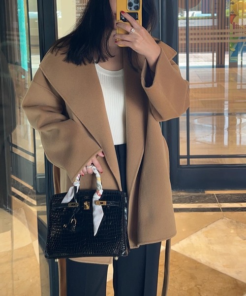 コート アウター ワイドカラーコート レディース : ZOZOTOWN Yahoo!店