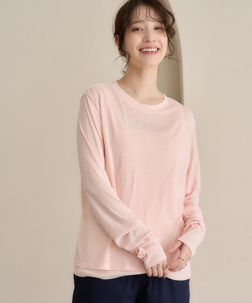 HEBE STUDIO 売れ筋商品|||ヘーベー スタジオ Tシャツ トップス レディース T-shirts Beige studio CLIP tシャツ 「スタイリスト石上美津江さんコラボ