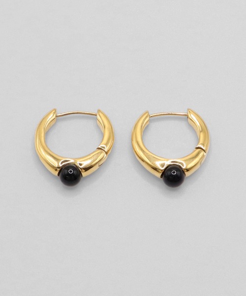 Lea. グリーン フープピアス グリーン フープピアス シルバー925 レディース シルバーピアス