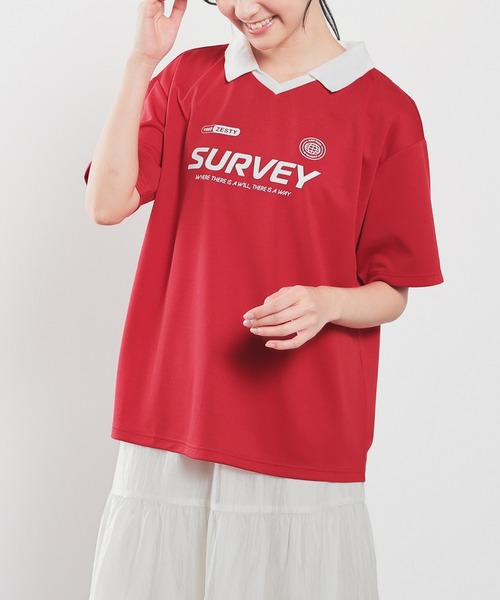 Honeys tシャツ 衿付ゆるゲームトップス レディース : ZOZOTOWN