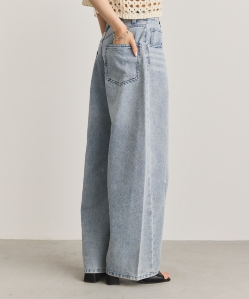 [Aunt Marie's] Denim брюки LARGE темно-синий женский 