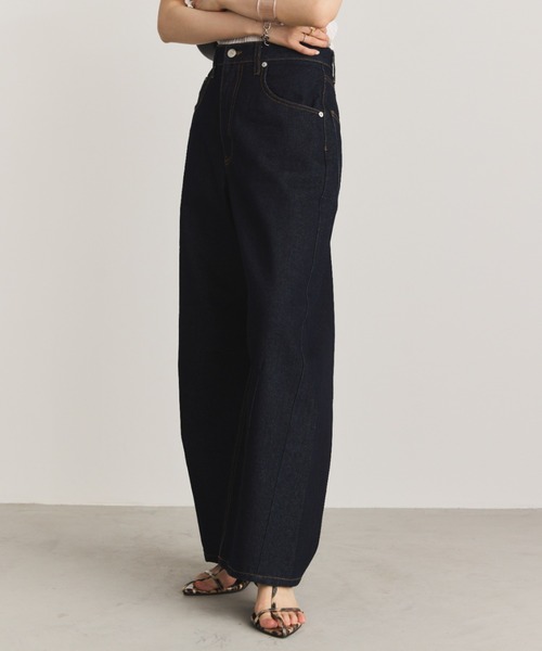 [Aunt Marie's] Denim брюки LARGE темно-синий женский 