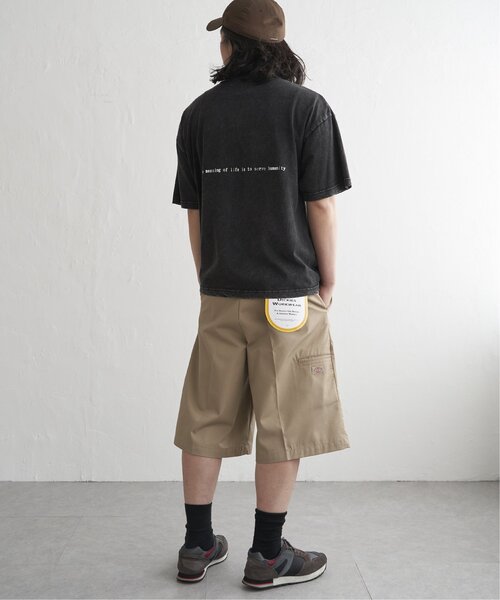 VENCE EXCHANGE tシャツ スノーウォッシュ加工箔プリントTシャツ