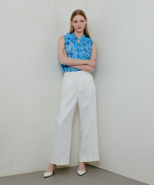 アルアバイルフリルブラウスライトブルー美品 allureville ブラウス シャツ PONTOGLIOフリルカラーブラウス