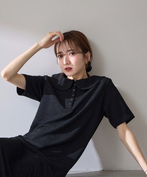 tシャツ 「ZOZO限定」ふくれジャガードポロワンピース レディース &. NOSTALGIA tシャツ 「ZOZO限定」ふくれジャガードポロ