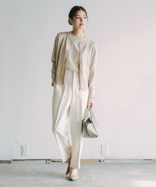 「aquagarage」 ニットアンサンブル L ホワイト レディース_画像4