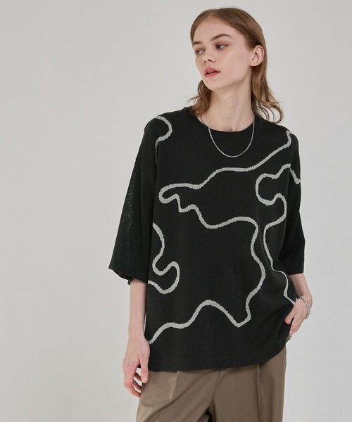 EMMA CLOTHES（エマクローズ） tシャツ アブストラクト コードエン