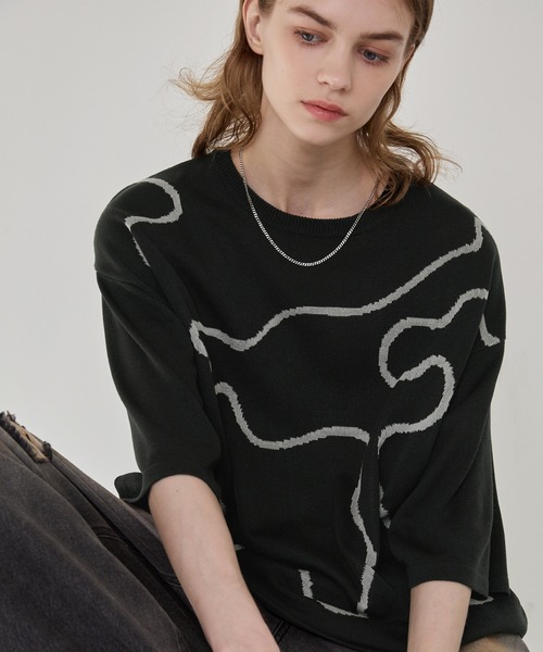 EMMA CLOTHES（エマクローズ） tシャツ アブストラクト コードエン