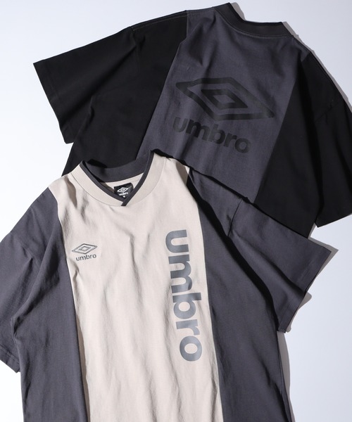 Umbro ストライプシャツ 黒と青　L 57366045b_b_03_215.jpg