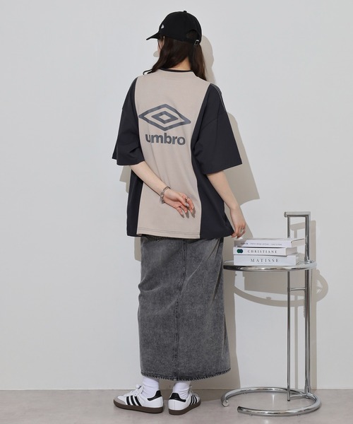 流行り の ブランド  tシャツ umbro UMBRO プリントスポーツTEE 切り替え アンブロ ウェア