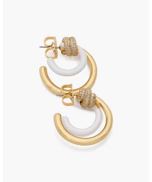 kate spade★ロープとノットレイヤードフープピアス★Hoops kate spade NEW YORK ピアス ロープ アンド ノット レイヤード