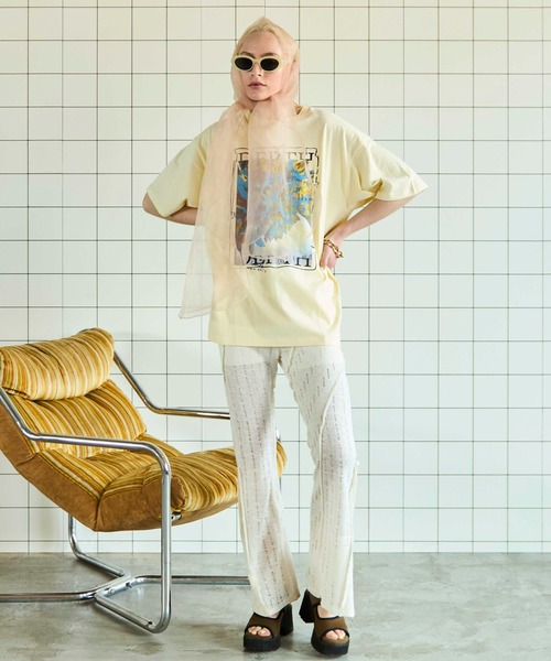 MAISON SPECIAL tシャツ Flower Photo Oversized T-shirt