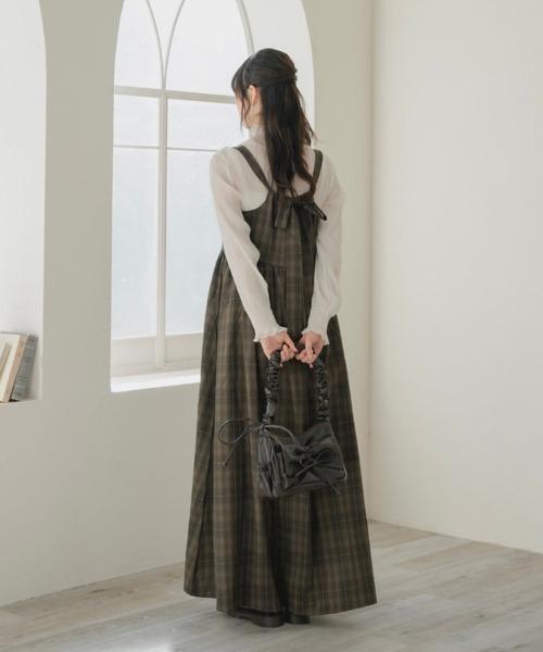 原宿店限定　エプロンワンピース ワンピース チェックエプロンワンピース : ZOZOTOWN Yahoo!店