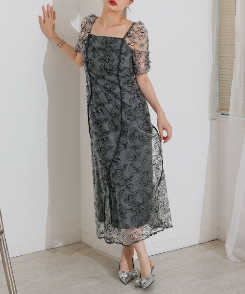 DONOBAN（ドノバン） ドレス 「ANDRESD」wave piping frare dress