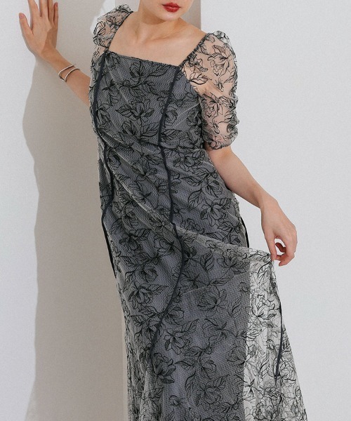 DONOBAN（ドノバン） ドレス 「ANDRESD」wave piping frare dress