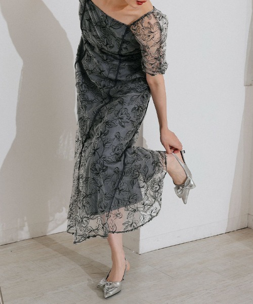 DONOBAN（ドノバン） ドレス 「ANDRESD」wave piping frare dress