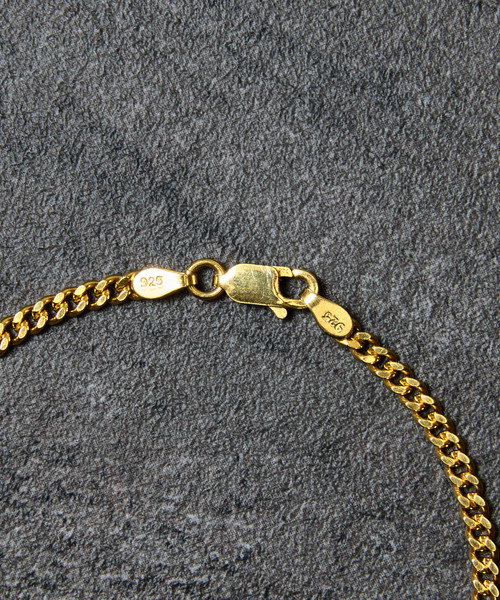 喜平ネックレス K18GP Curb Chain 51cm シルバー 2面キヘイ シルバー2面カットキヘイネックレス 約52cm ◇ルビー通販 Bell