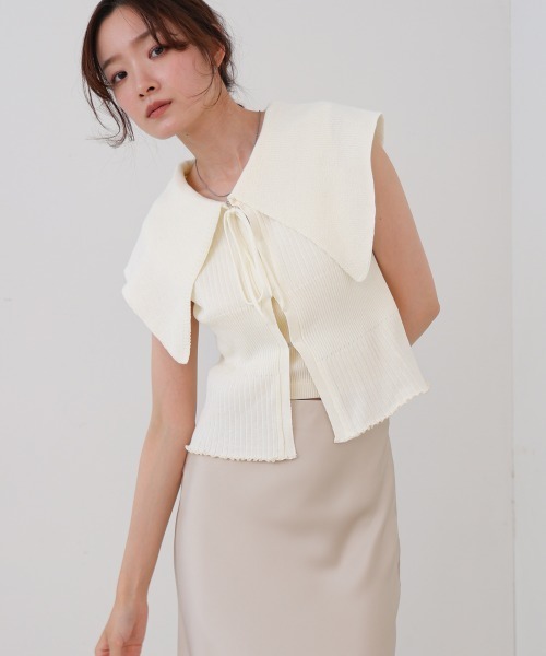 BAB（バブ） tシャツ ビッグカラーサマーニットトップス レディース