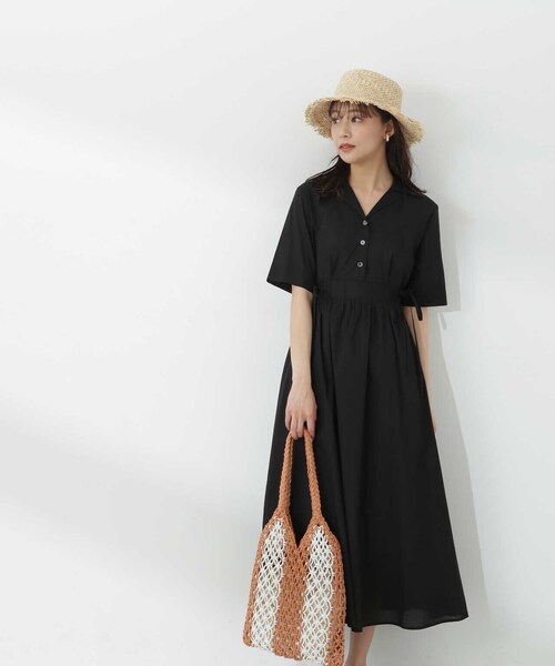「N.（N. Natural Beauty Basic）」 半袖ブラウス MEDIUM ブラック レディース N.（N. Natural Beauty Basic）（エヌエヌナチュラル