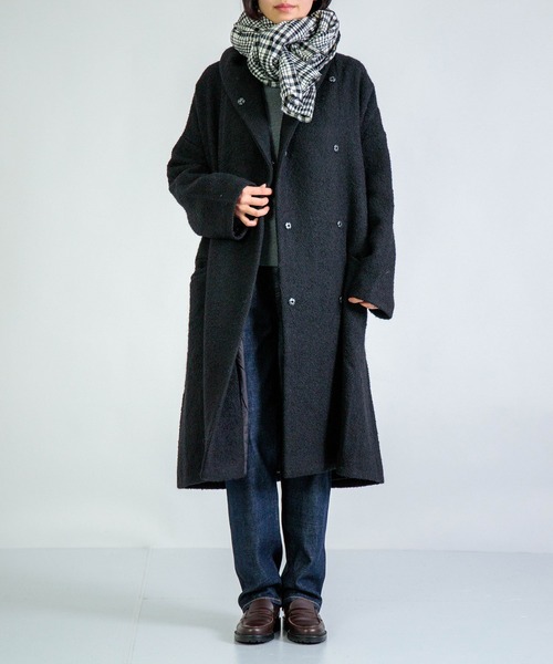 Honnete（オネット） ムートンコート ボアコート Shawl Collar Coat
