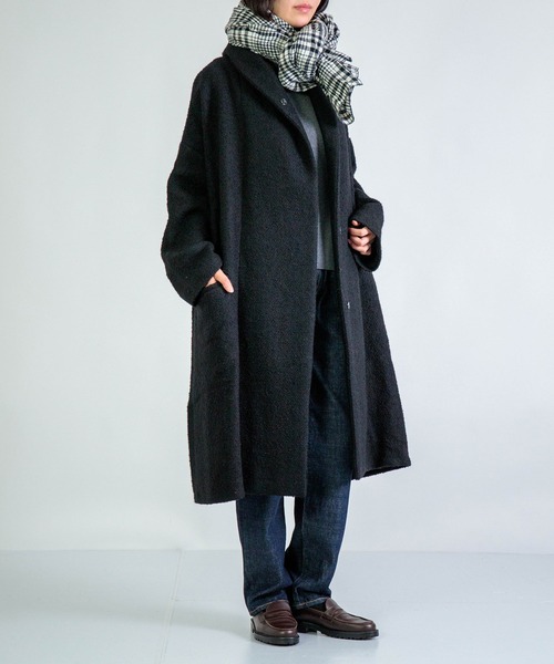 Honnete（オネット） ムートンコート ボアコート Shawl Collar Coat