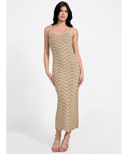 GUESS ワンピース SL Vera Chevron Lace Bk Dress ドレス