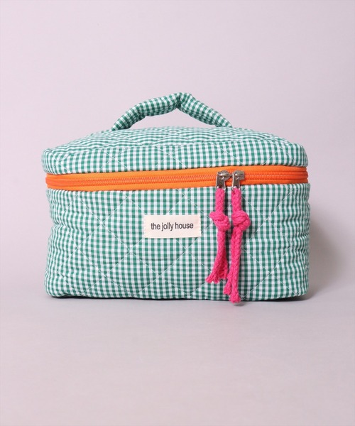 BAYBLO ポーチ (SB)チェック柄 キルト コスメポーチ/マルチポーチ