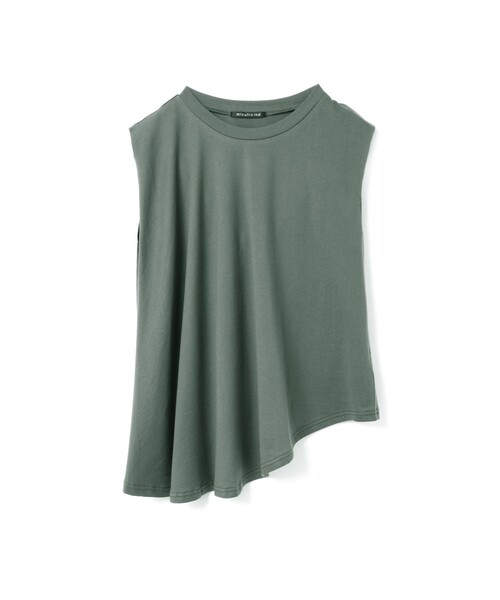 tシャツ mizuiro ind クルーネックアシンメトリープルオーバー レディース mizuiroind tシャツ mizuiro ind クルーネックアシンメトリー