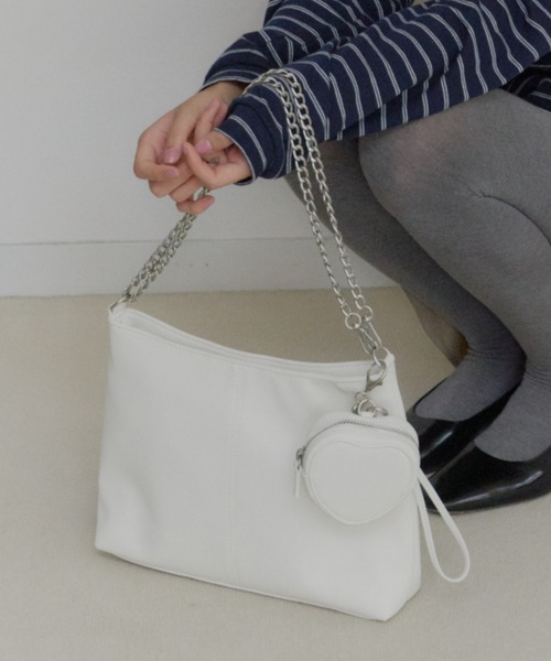 GIUNON ショルダーバッグ バッグ 2way heart chain bag / 2wayハート