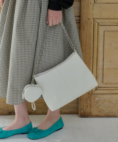 GIUNON ショルダーバッグ バッグ 2way heart chain bag / 2wayハート