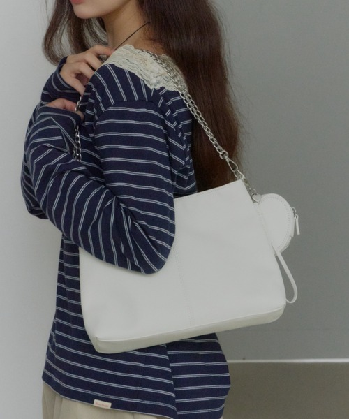 GIUNON ショルダーバッグ バッグ 2way heart chain bag / 2wayハート